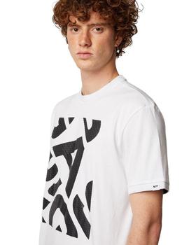 Camiseta Gas Dharis/R Rib Blanca Para Hombre