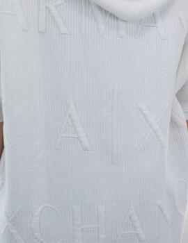 Jersey Armani Exchange Blanco Relieve Para Mujer