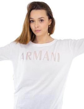 Jersey Armani Exchange Blanco Logo Para Mujer