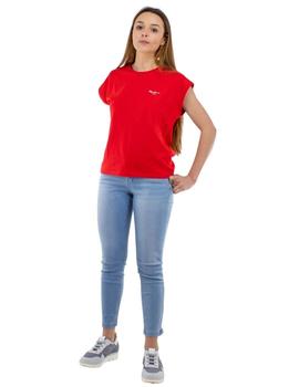 Camiseta Pepe Jeans Bloom Roja Para Mujer