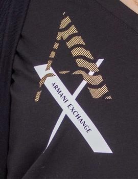 Camiseta Armani Exchange Negra Para Mujer