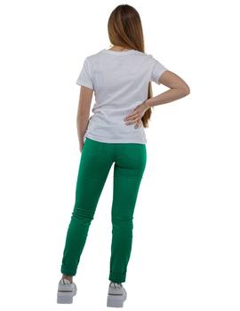 Camiseta Armani Exchange Blanca Maxi Logo Para Mujer