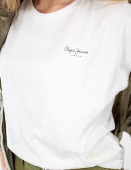 Camiseta Pepe Jeans Bloom Blanca Para Mujer