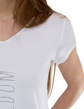 Camiseta Guitare Blanca Freedom Para Mujer