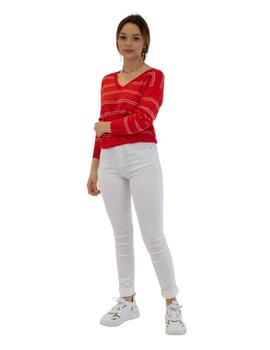 Jersey Pepe Jeans Rojo Rayas Alexandra Para Mujer