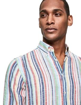 Camisa Hackett Estampado de Rayas Multicolor Para Hombre