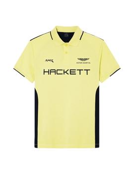 Polo Hackett Aston Martin Bicolor Amarillo Para Hombre