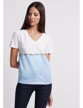Camiseta Emporio Armani Bicolor Para Mujer