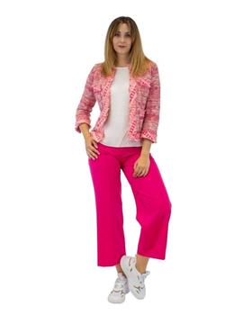 Chaqueta The Extreme Collection Tweed Fucsia Para Mujer