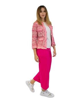 Chaqueta The Extreme Collection Tweed Fucsia Para Mujer