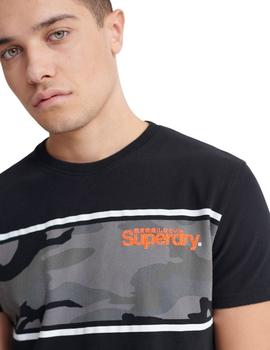 Camiseta Superdry De Rayas Con Logo Core Para Hombre