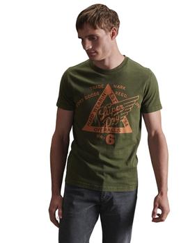 Camiseta Superdry Copper Label Verde Para Hombre