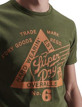 Camiseta Superdry Copper Label Verde Para Hombre