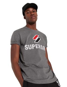 Camiseta Superdry Clásica Sportstyle Gris Para Hombre