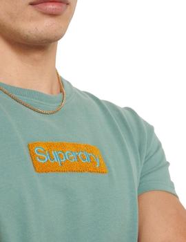 Camiseta Superdry Verde Logo Para Hombre