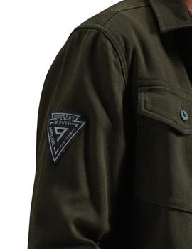 Camisa Superdry Con Parches Estilo Militar Core Para Hombre