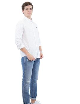 Camisa Harmont - Blaine Blanca Micro Estampado Para Hombre