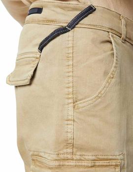 Pantalones Gas Jeans Cargo Beige Para Hombre