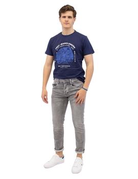 Camiseta Pepe Jeans Damiel Azul Para Hombre