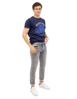 Camiseta Pepe Jeans Damiel Azul Para Hombre