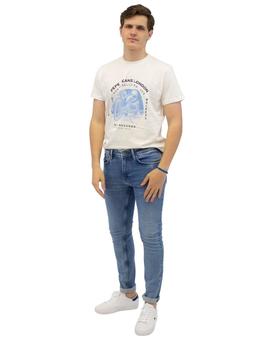 Camiseta Pepe Jeans Damiel Blanco Para Hombre