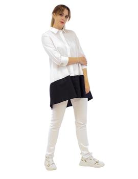 Camisa Alba Conde Blanco y Negro Para Mujer