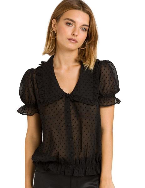 Blusa Naf Naf Plumeti Negra