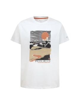 Camiseta Pepe Jeans Wayne Blanca Para Hombre