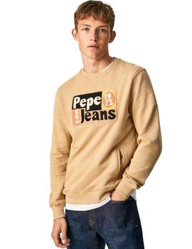 Sudadera Pepe Jeans Ianis Beige Para Hombre