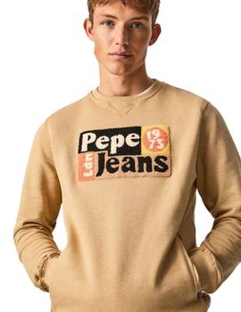 Sudadera Pepe Jeans Ianis Beige Para Hombre