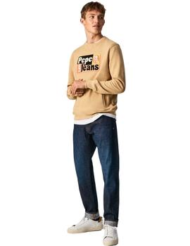 Sudadera Pepe Jeans Ianis Beige Para Hombre