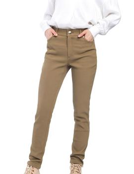 Pantalon Alba Conde Camel 5 Bolsillos Para Mujer