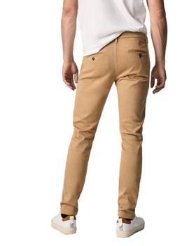 Pantalones Pepe Jeans James Slim Beige Para Hombre