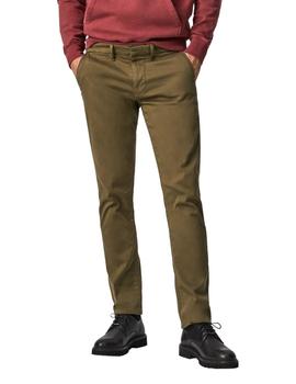 Pantalones Pepe Jeans James Slim Verdes Para Hombre