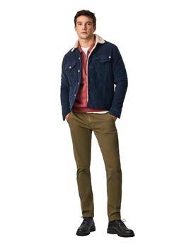 Pantalones Pepe Jeans James Slim Verdes Para Hombre