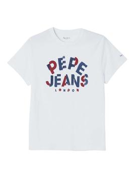 Camiseta Pepe Jeans Raphael Blanca Para Hombre
