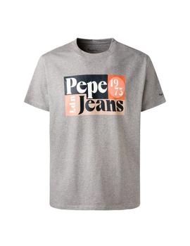 Camiseta Pepe Jeans Wells Gris Para Hombre