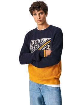 Jersey Pepe Jeans Gustav Tricolor Para Hombre