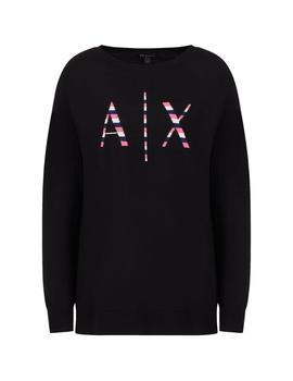 Jersey Armani Exchange Negro Logo Para Mujer