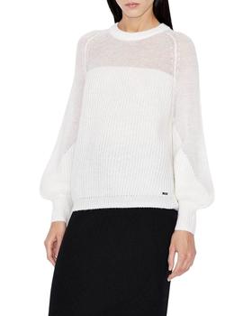 Jersey Armani Exchange Blanco Canesú Para Mujer