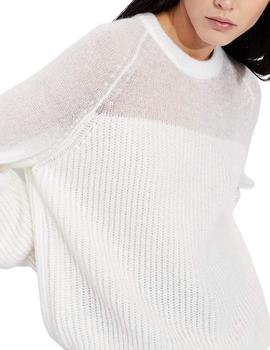 Jersey Armani Exchange Blanco Canesú Para Mujer