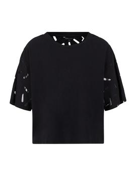 Camiseta Armani Exchange Negra Estampada Para Mujer