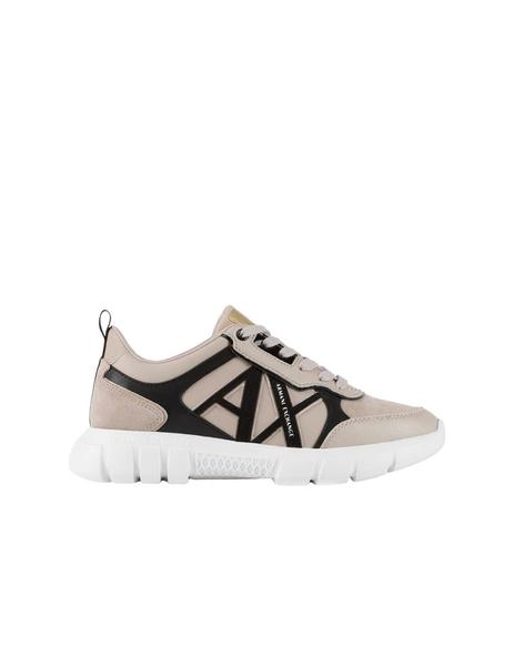 Fontanero autor Profeta Zapatillas Armani Exchange Beige y Negras Para Mujer