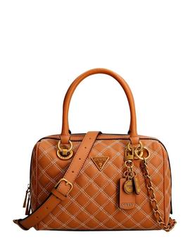 Bolso Guess Cessily Acolchado Cognac Para Mujer