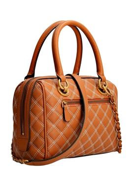 Bolso Guess Cessily Acolchado Cognac Para Mujer