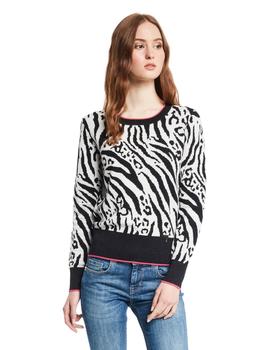 Jersey Gaudi Punto Animal Print Para Mujer