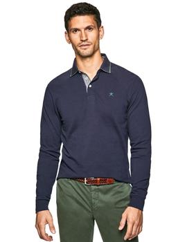 Polo Hackett Marino Con Estampado Para Hombre