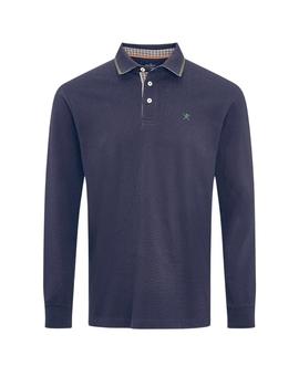 Polo Hackett Marino Con Estampado Para Hombre