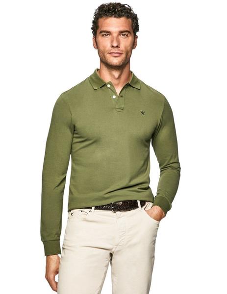 Polo Verde Fit Para Hombre