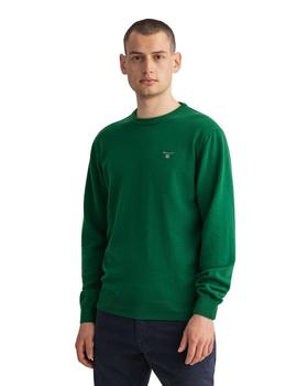 Jersey Gant Verde Cuello Redondo Para Hombre